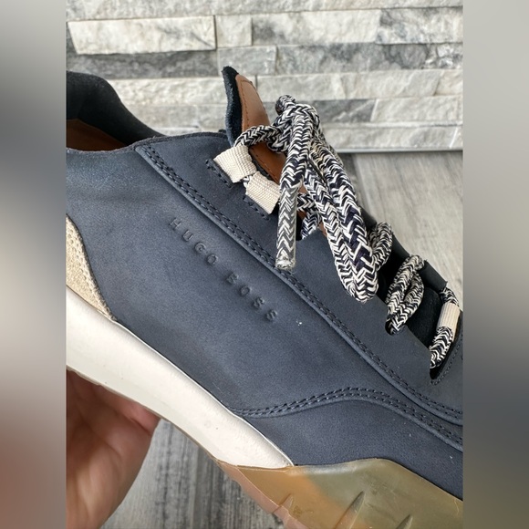 HUGO BOSS Men's Storm Running Navy  Sneakers Size 44 - Picture 8 of 14